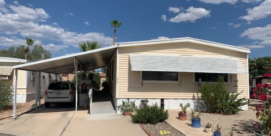 Vacant NW Tucson 2Br 2Ba Doublewide for $23,900 in adult park