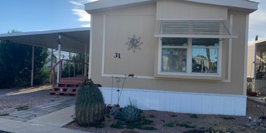 Lower than most parks at $360/month space rent 2Br 2Ba 1996 16×60 in NorthTucson